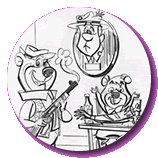 Yogi Bear, The Park Ranger and Boo-Boo by Mitch O'Connell